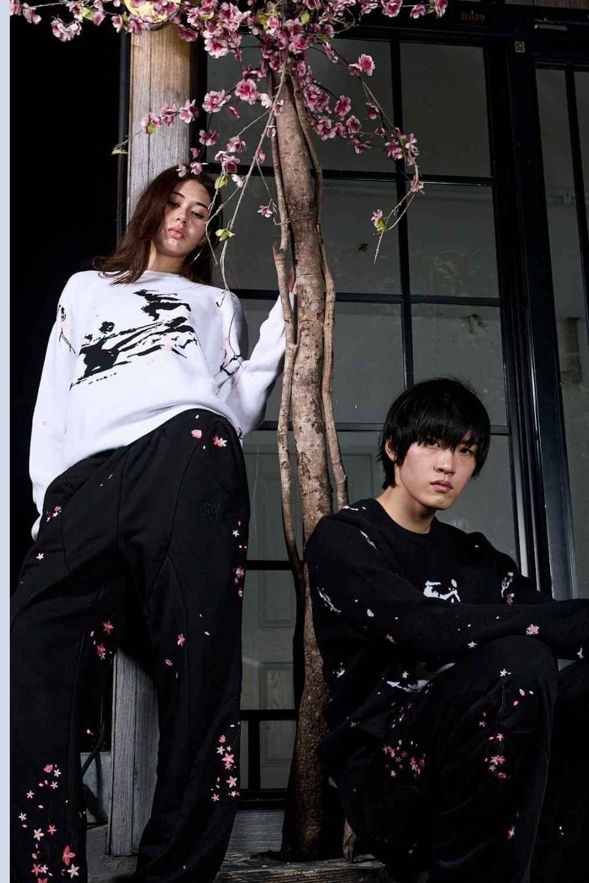Sakura Black Knit Sweater