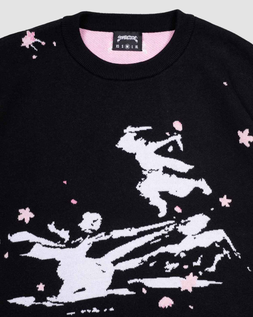 Sakura Black Knit Sweater