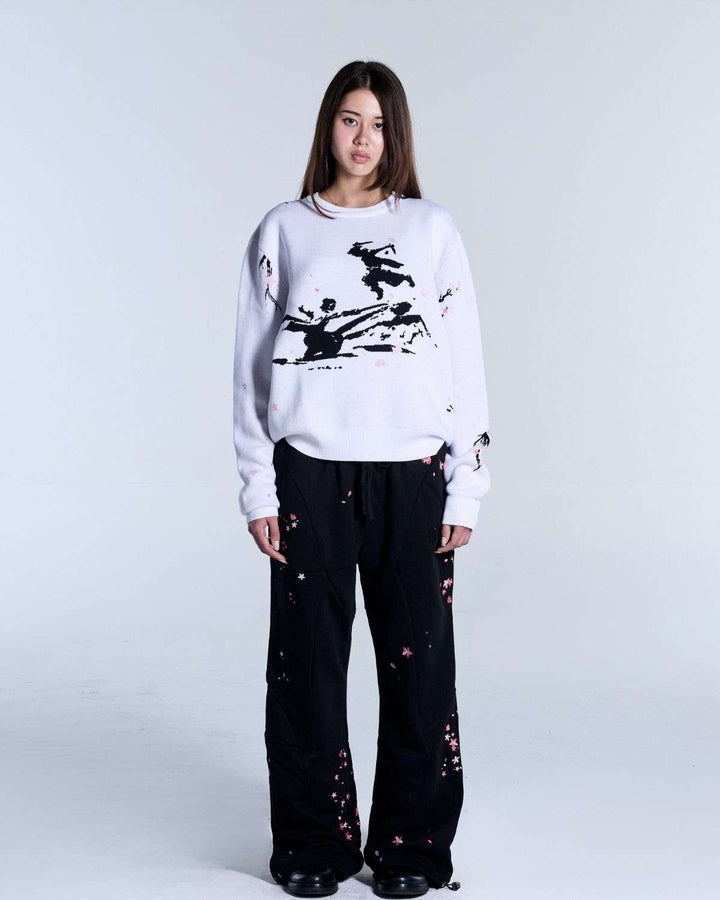 Sakura Black Sweatpants