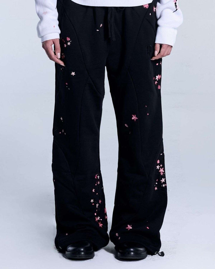 Sakura Black Sweatpants