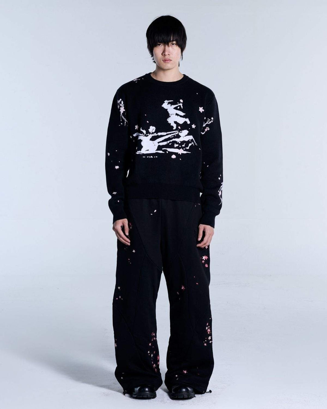 Sakura Black Sweatpants