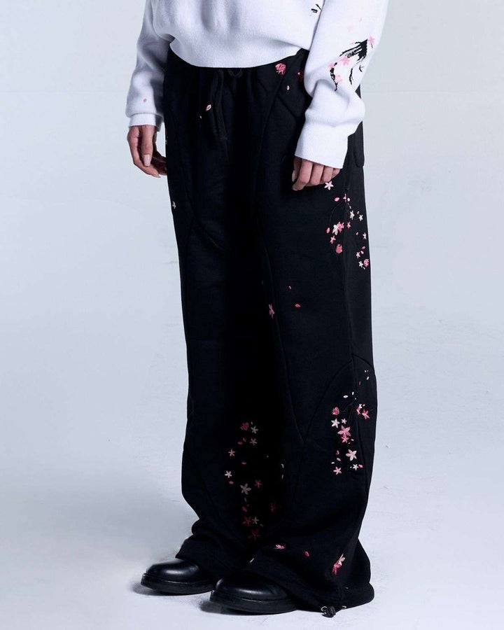 Sakura Black Sweatpants