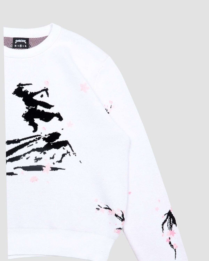 Sakura White Knit Sweater