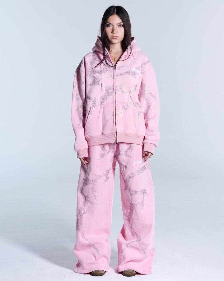 THORNS ZIP HOODIE PINK
